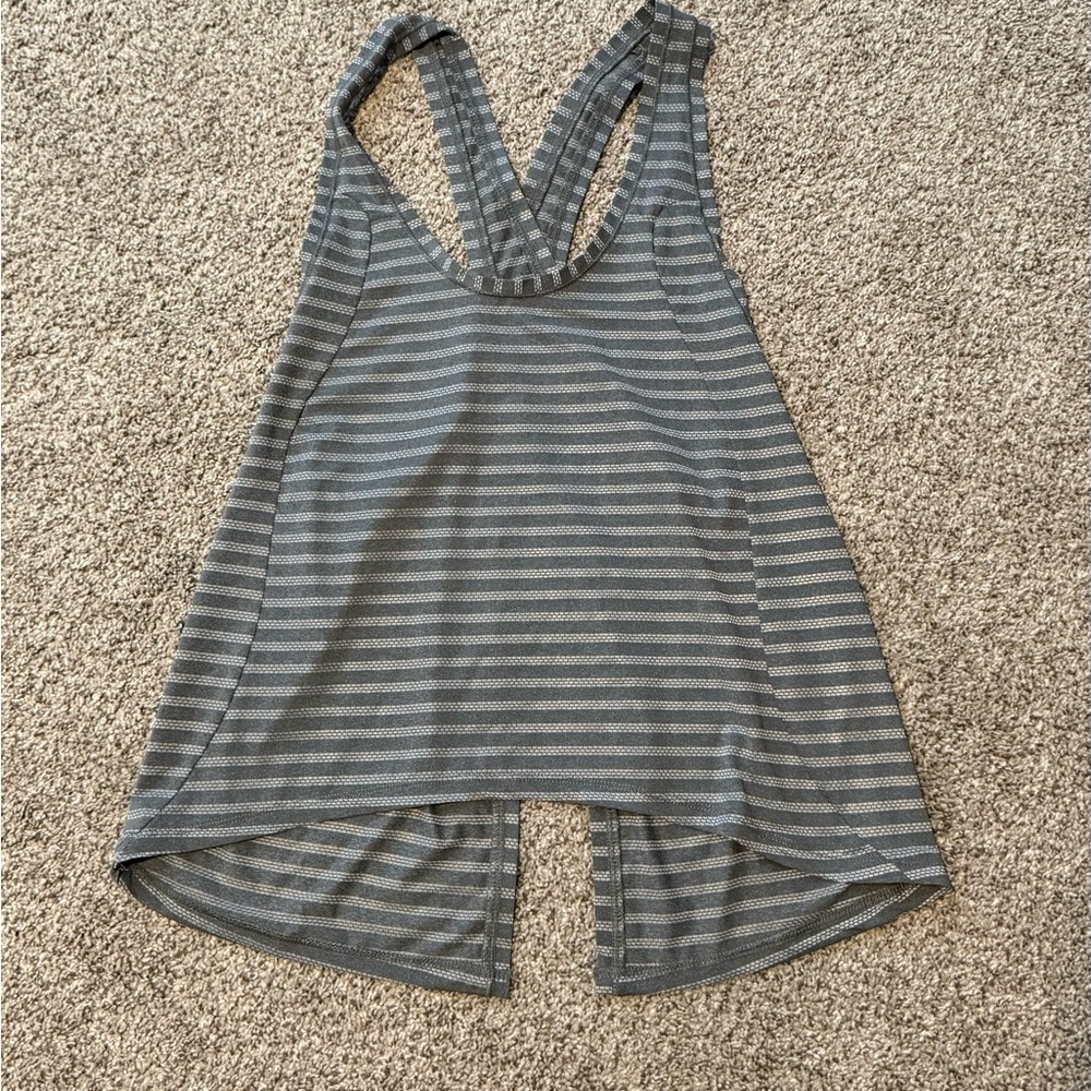 Zyia Gray Nimbus Split Back Tank